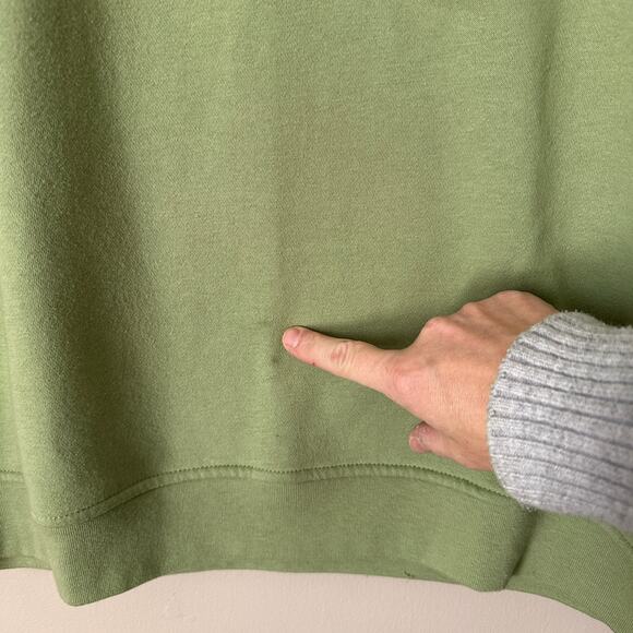 Breckenridge Vintage y2K Embellished Fox Sweatshirt Cottage Grandma Green SMALL - Picture 5 of 15